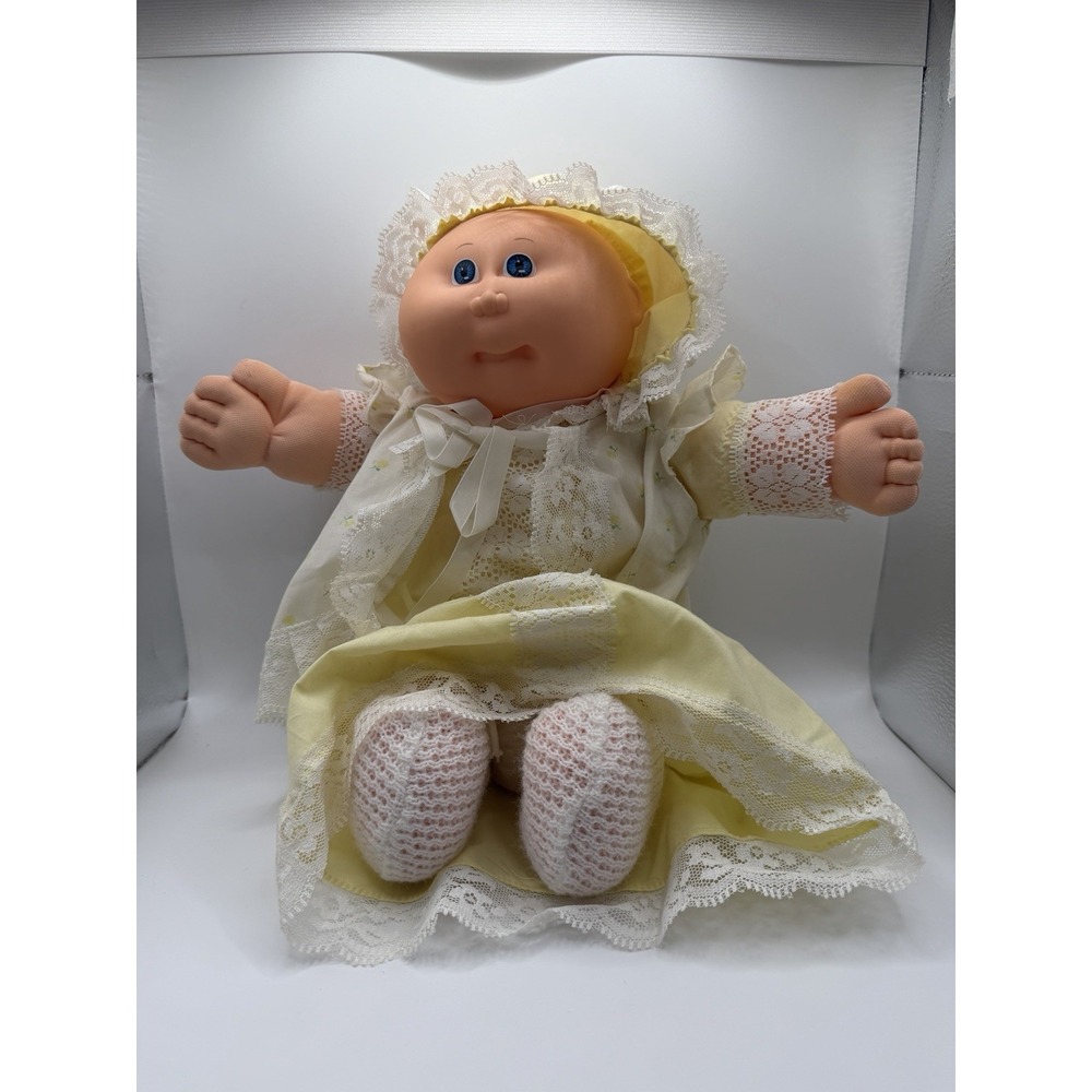 Vintage Cabbage Patch Kids Doll Original Outfit Lace Dress Booties Coleco